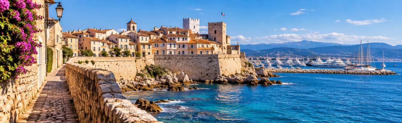Old Antibes and its ramparts overlooking the Mediterranean