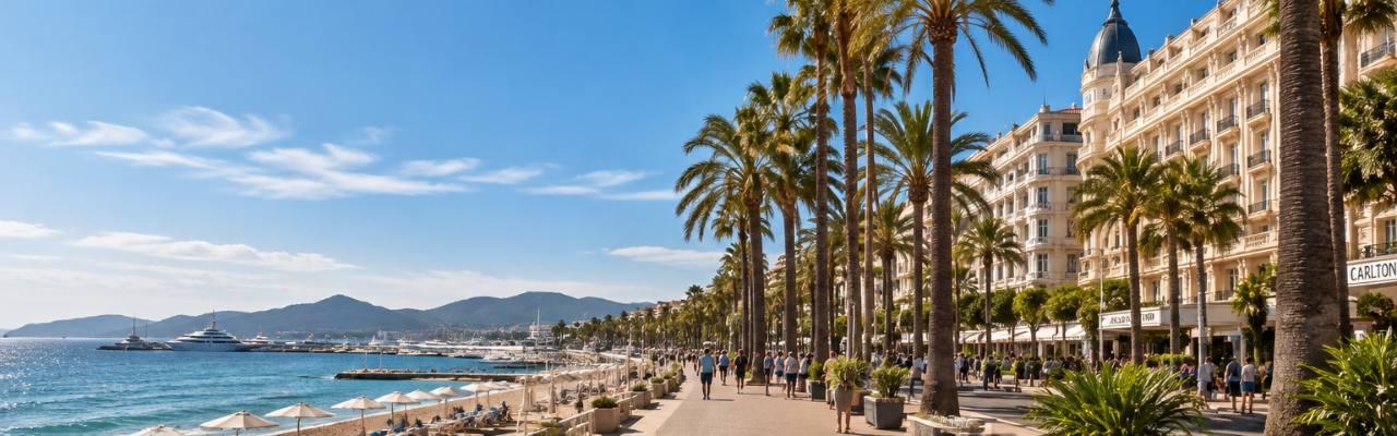 La Croisette in Cannes on the French Riviera
